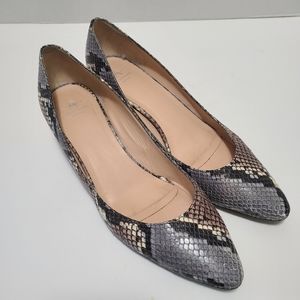 Aquatalia Pasha Snake Skin Mini‎ Heel Pumps Women’s Size  10